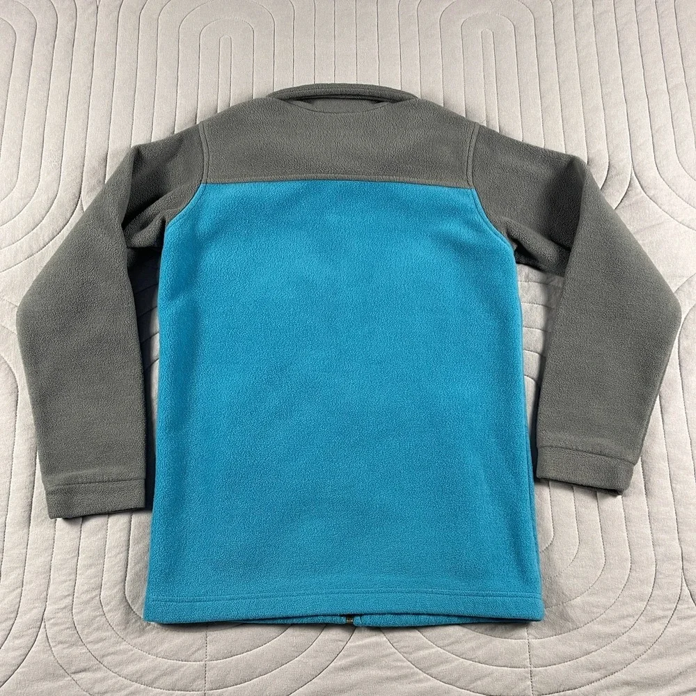 Columbia Steens Mountain II Fleece Jacket Boys Size Large Blue Gray Full Zip